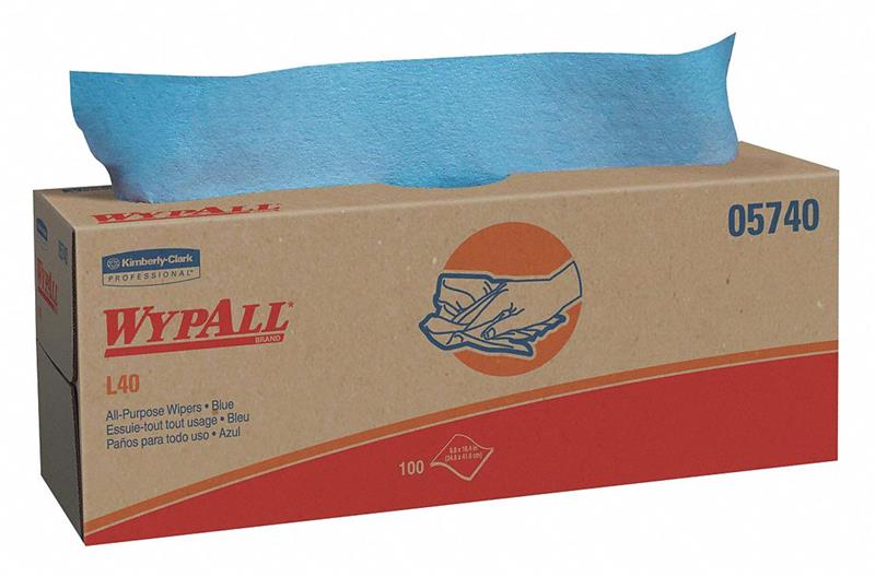 WYPALL L40 WIPERS POP-UP BOX BLUE - Cleaning & Janitorial